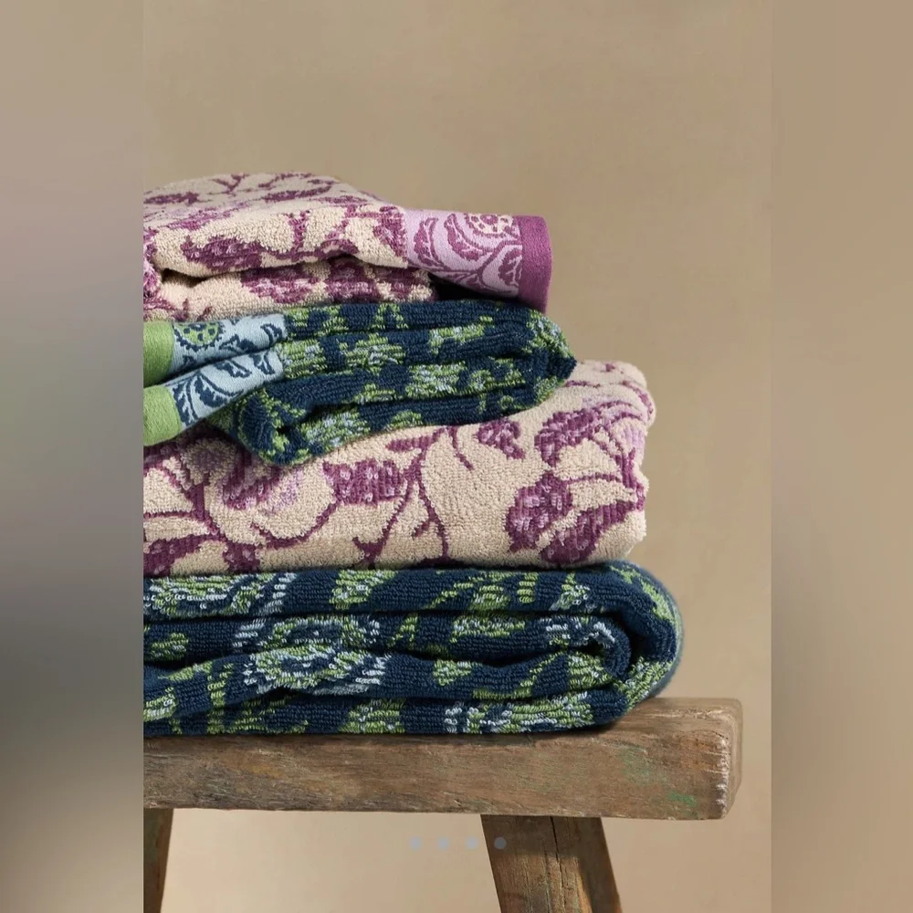 Anthropologie Vivi Cotton Jacquard Terrycloth Hand Towel NEW